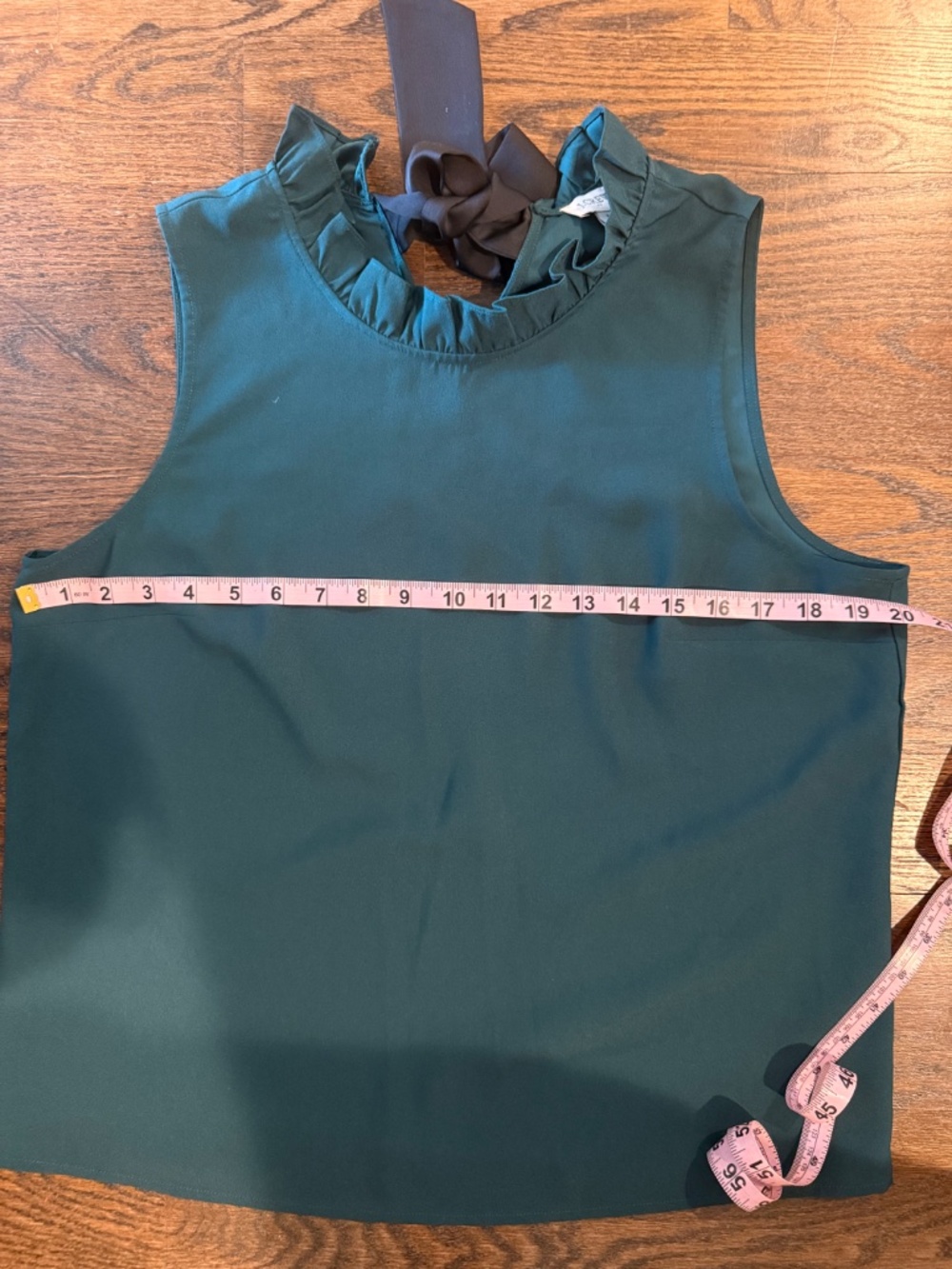 J Crew Factory  Ruffleneck Bow Back Top - Picture 4 of 5